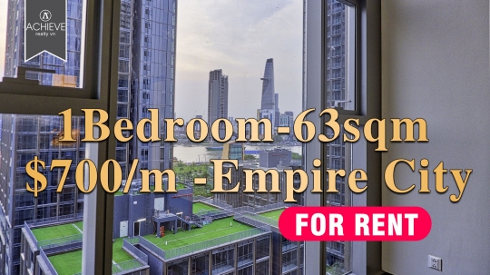Video: Cho thuê căn hộ Empire City tháp Linden Residences 1 phòng ngủ nội thất cơ bản 64.2m2 | 700$/Tháng